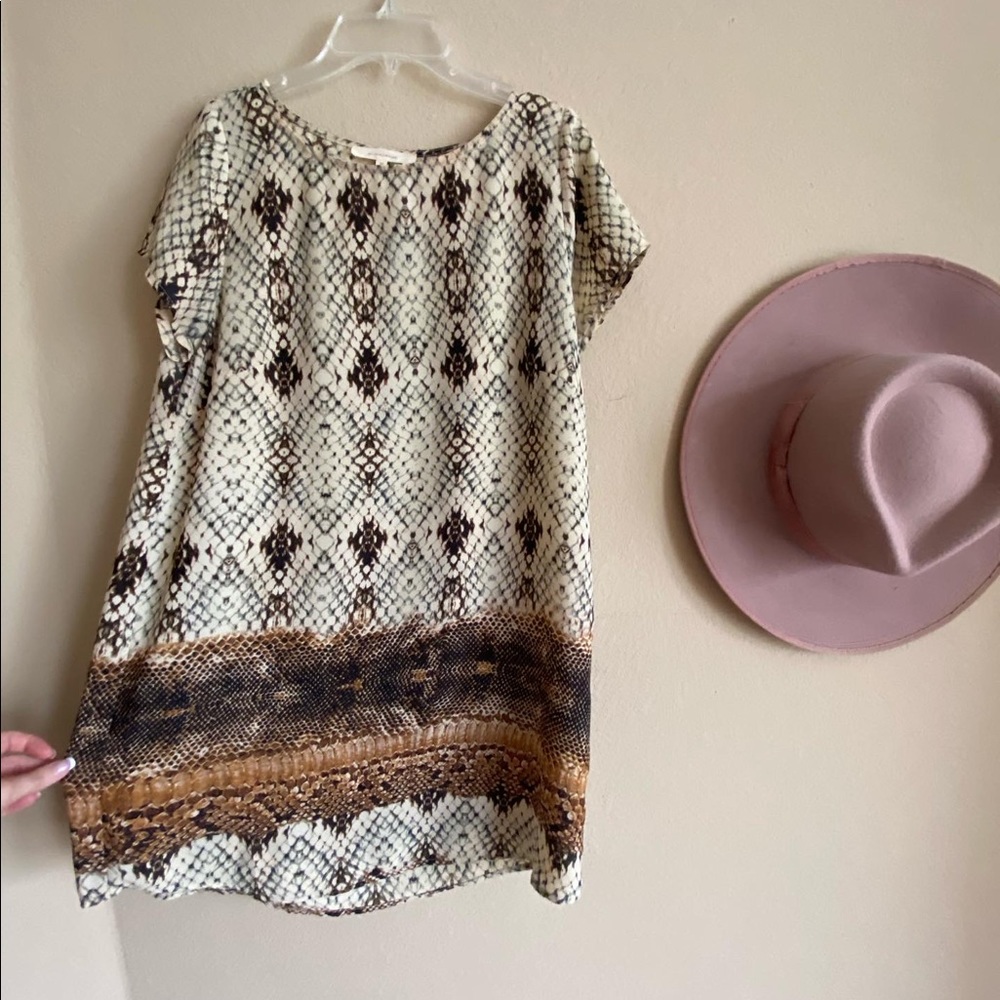 Animal print shift dress